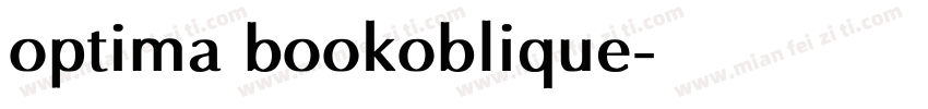 optima bookoblique字体转换